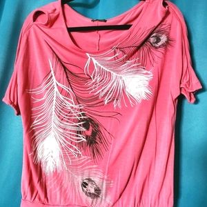 Peacock Feather Print Top